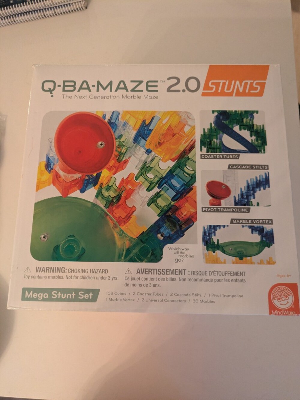 Q-BA-MAZE 2.0 Stunts Mega Stunt Set - Multicolor Kids Marble Maze